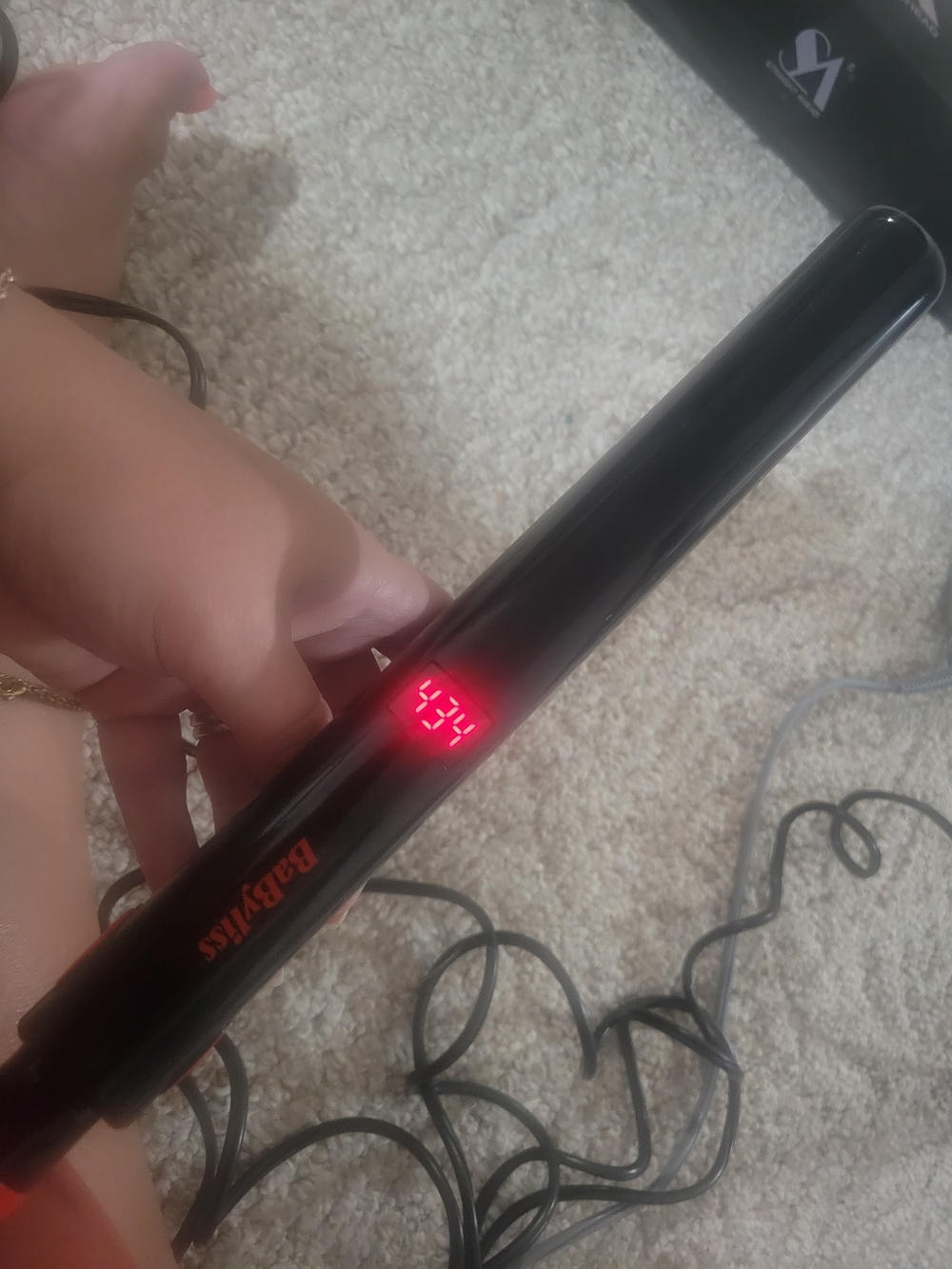 BaByliss Black Flat Iron with Red Digital Display